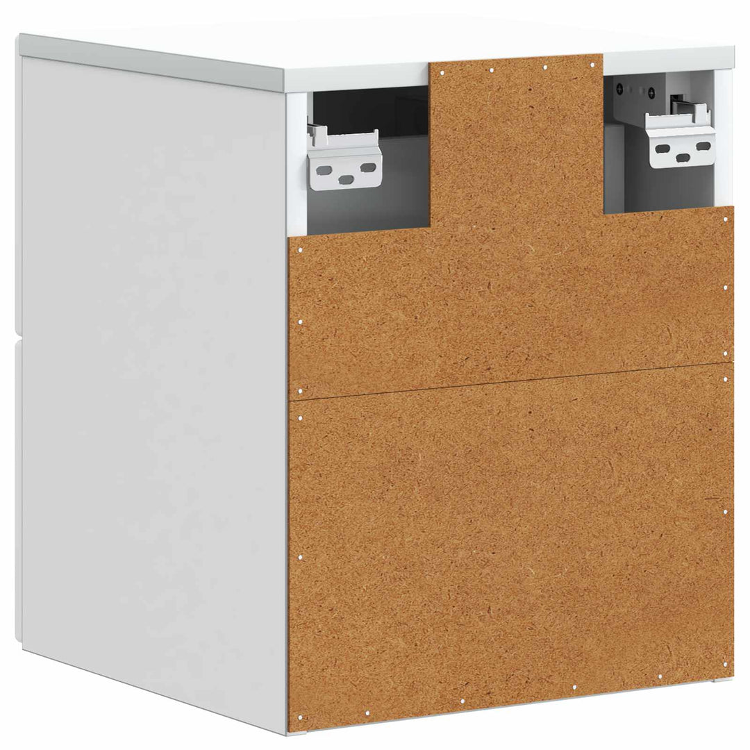 Væghængt Natbord 2 pcs Hvid 33 x 34,5 x 40 cm Konstrueret træ