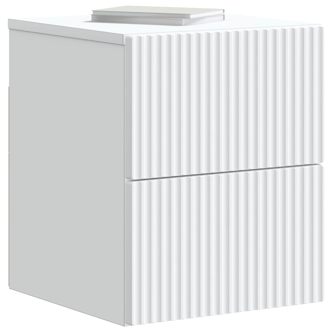 Væghængt Natbord 2 pcs Hvid 33 x 34,5 x 40 cm Konstrueret træ