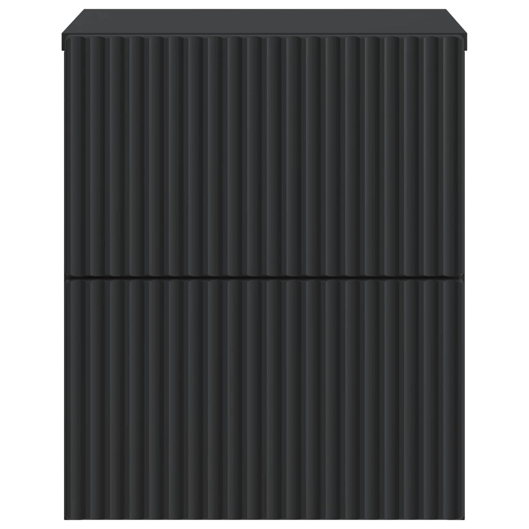 Væghængt Natbord 2 pcs Sort 33 x 34,5 x 40 cm Konstrueret træ
