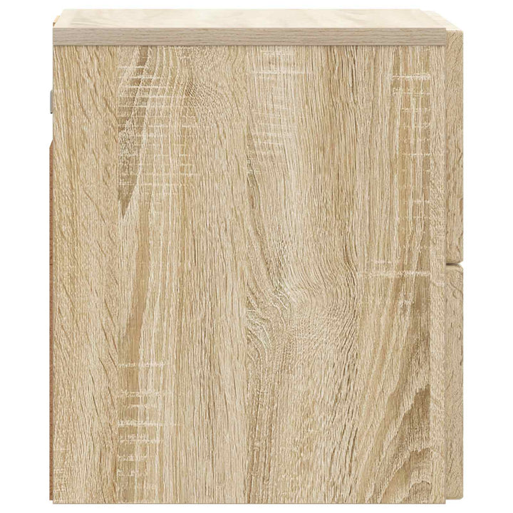 Væghængt Natbord Sonoma-eg 33 x 34,5 x 40 cm Konstrueret træ
