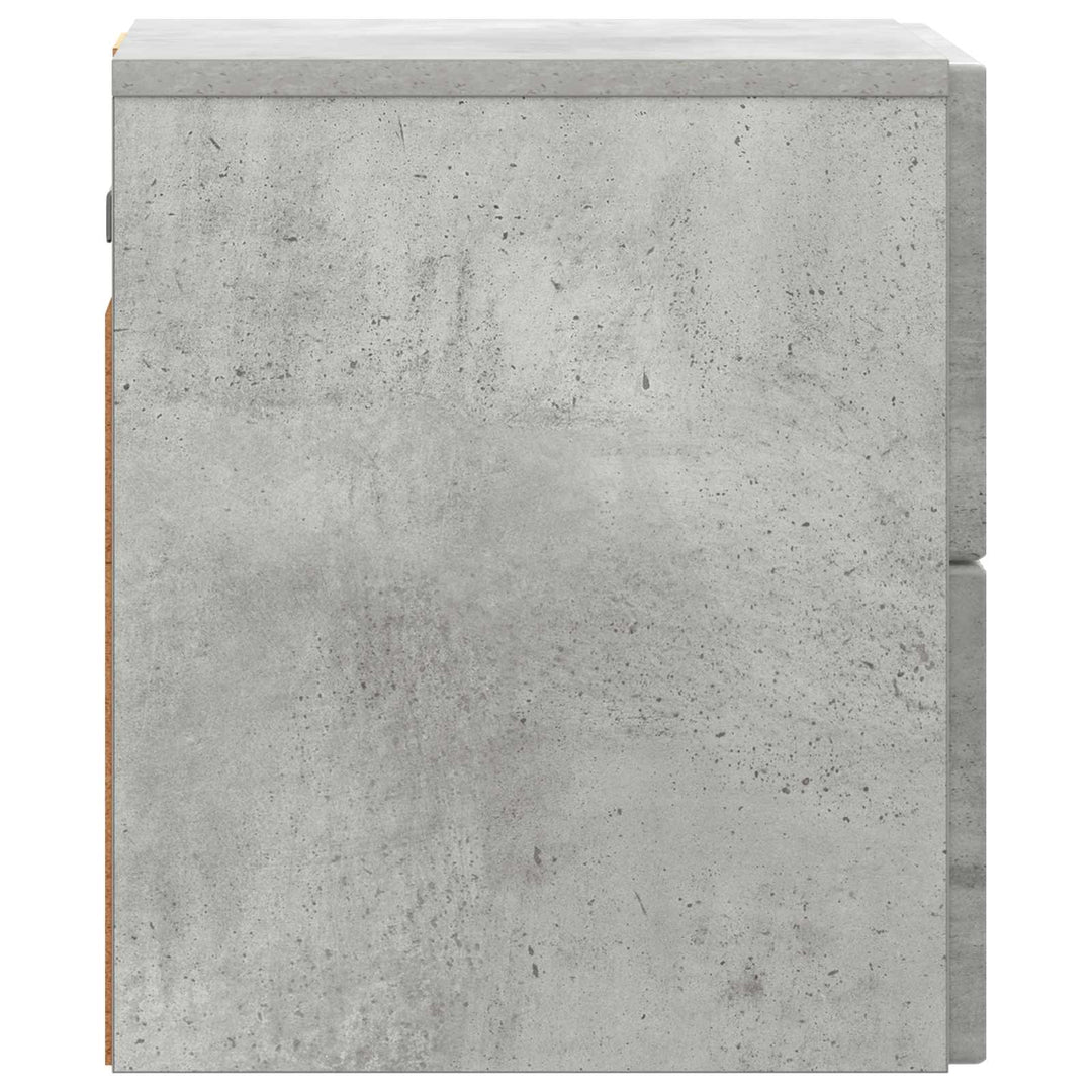 Væghængt Natbord med skuffe 2 pcs Betongrå 33 x 34,5 x 40 cm