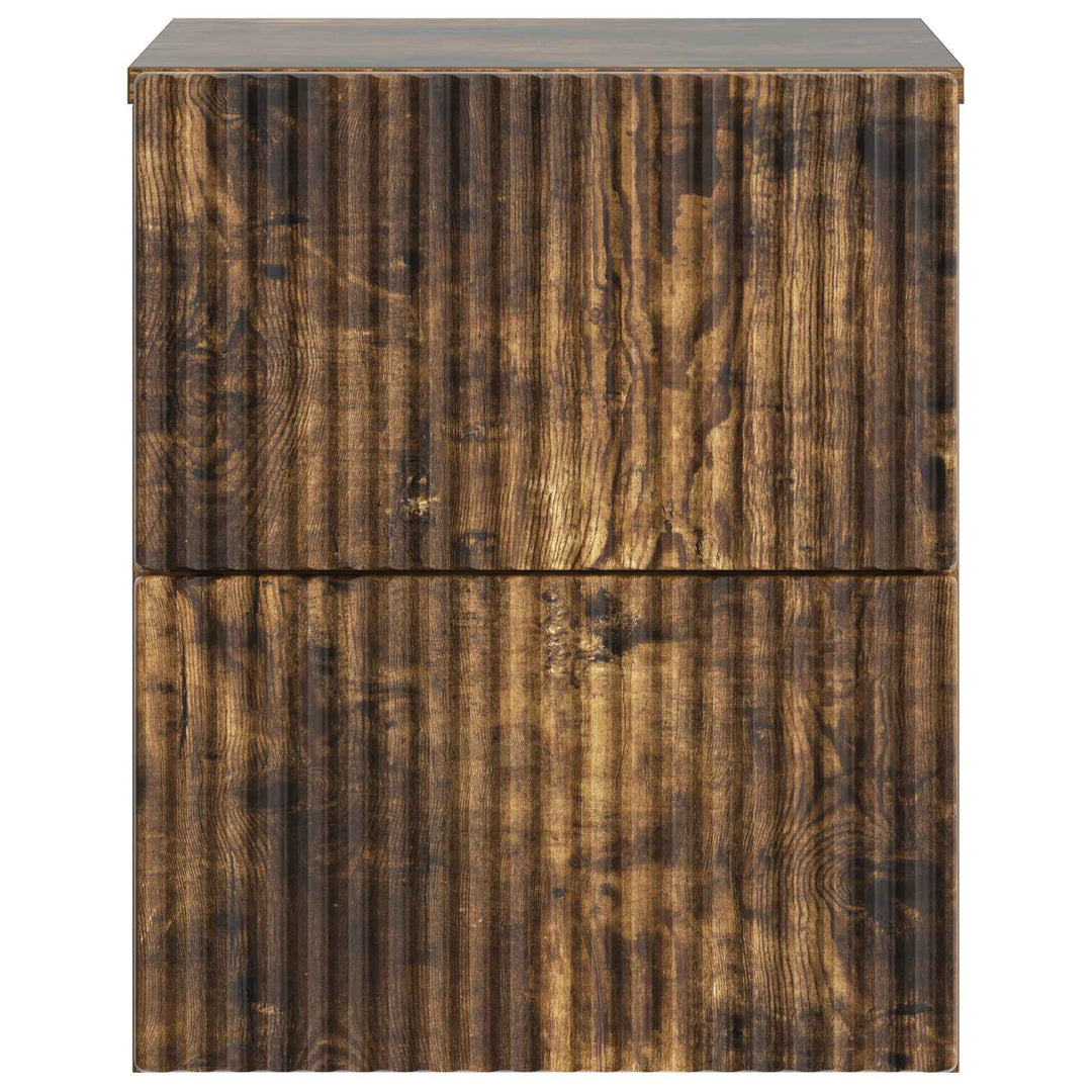 Væghængt Natbord Røget eg 33 x 34,5 x 40 cm Konstrueret træ