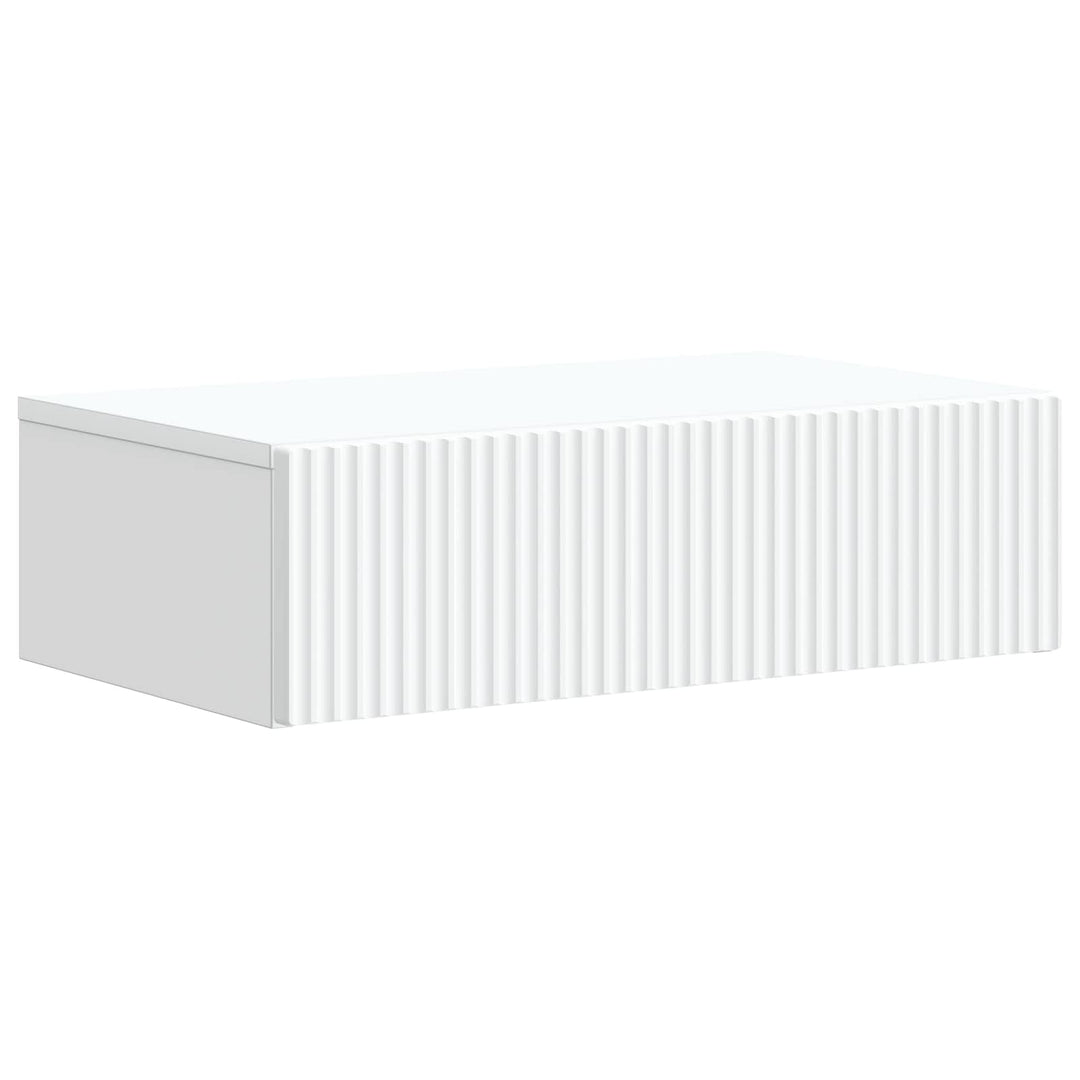 Væghængt Sideskab Hvid 59 x 34,5 x 17 cm Konstrueret træ