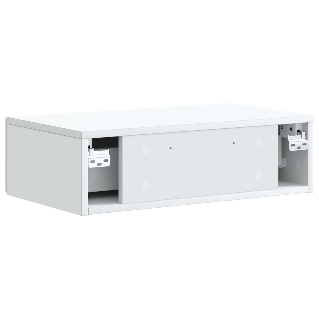 Væghængt Sideskab Hvid 59 x 34,5 x 17 cm Konstrueret træ