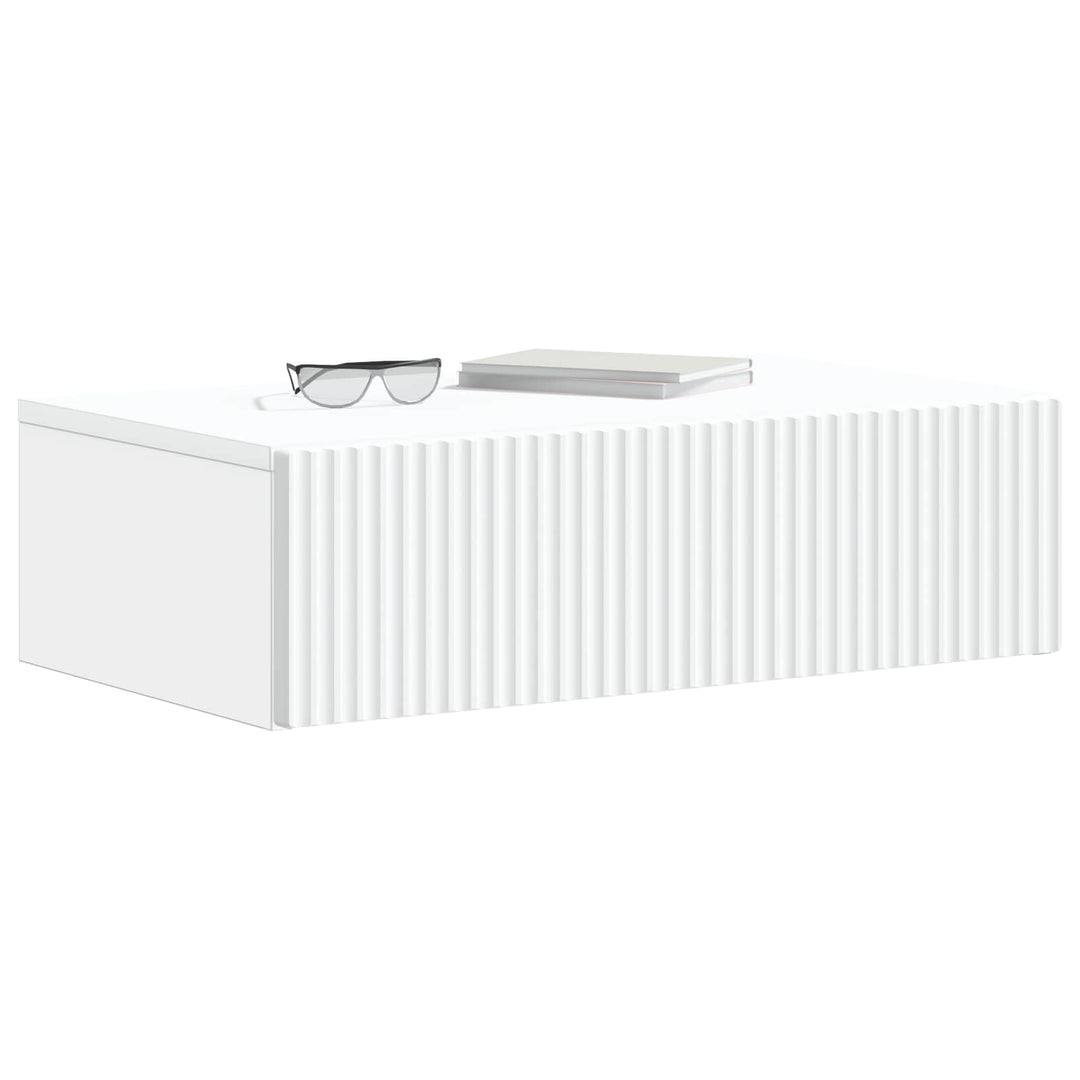 Væghængt Sideskab Hvid 59 x 34,5 x 17 cm Konstrueret træ