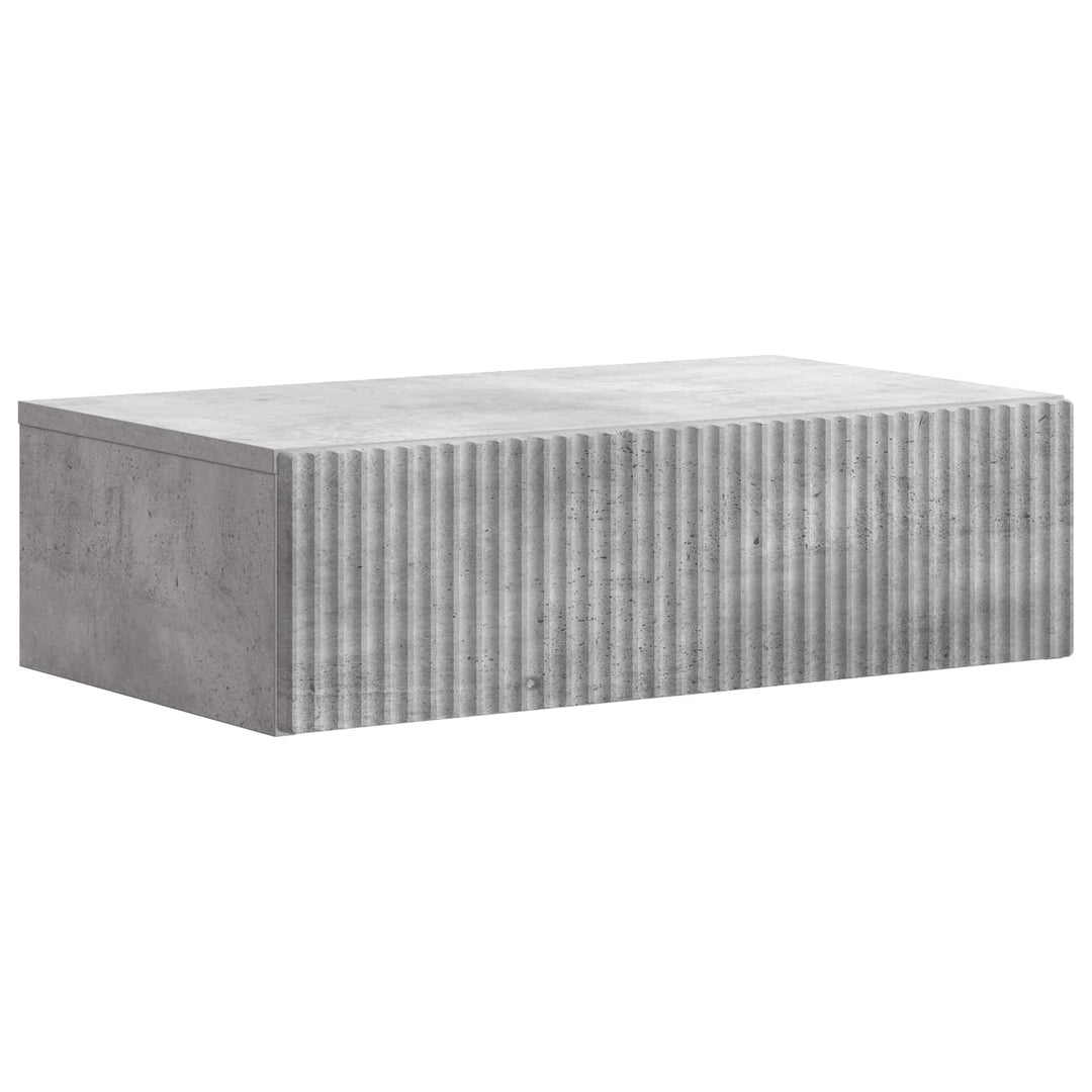 Væghængt Sideskab 59 x 34,5 x 17 cm Konstrueret træ Betongrå