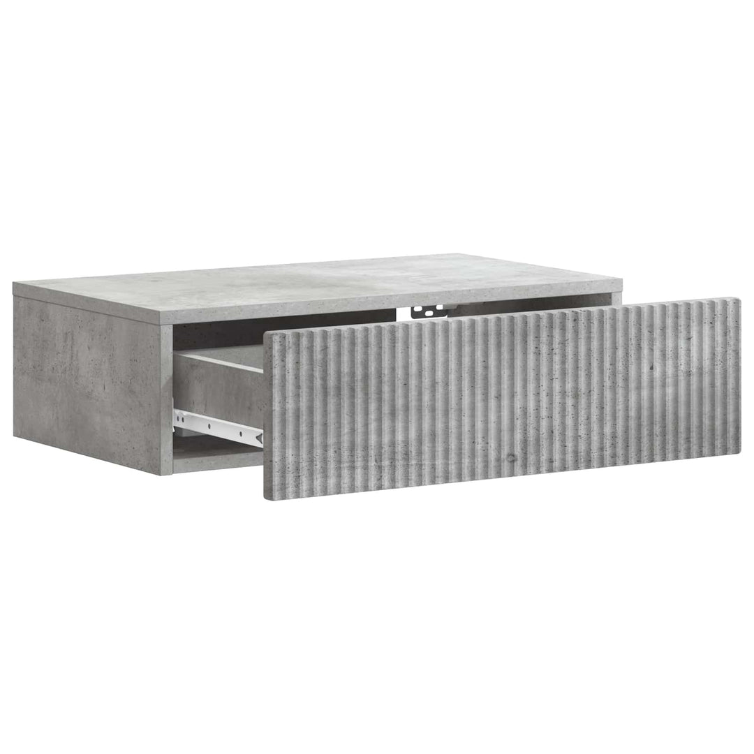 Væghængt Sideskab 59 x 34,5 x 17 cm Konstrueret træ Betongrå