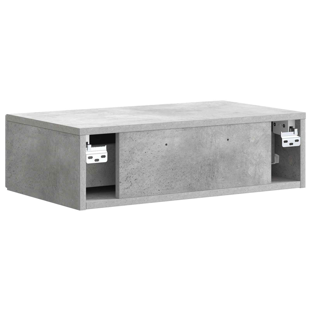 Væghængt Sideskab 59 x 34,5 x 17 cm Konstrueret træ Betongrå