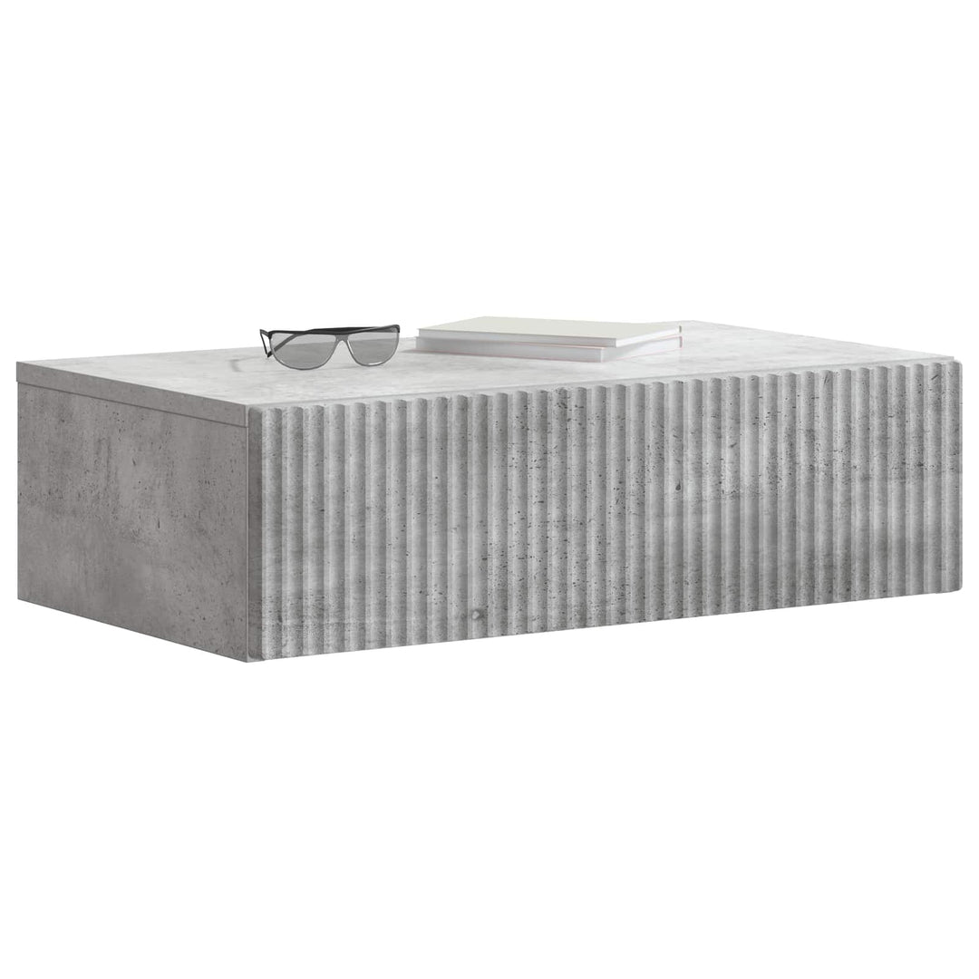 Væghængt Sideskab 59 x 34,5 x 17 cm Konstrueret træ Betongrå