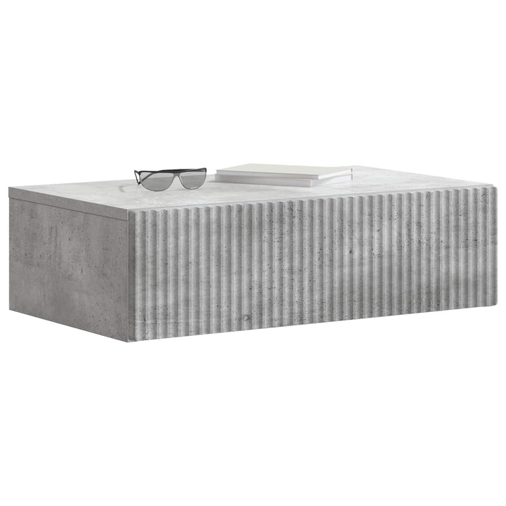 Væghængt Sideskab 59 x 34,5 x 17 cm Konstrueret træ Betongrå