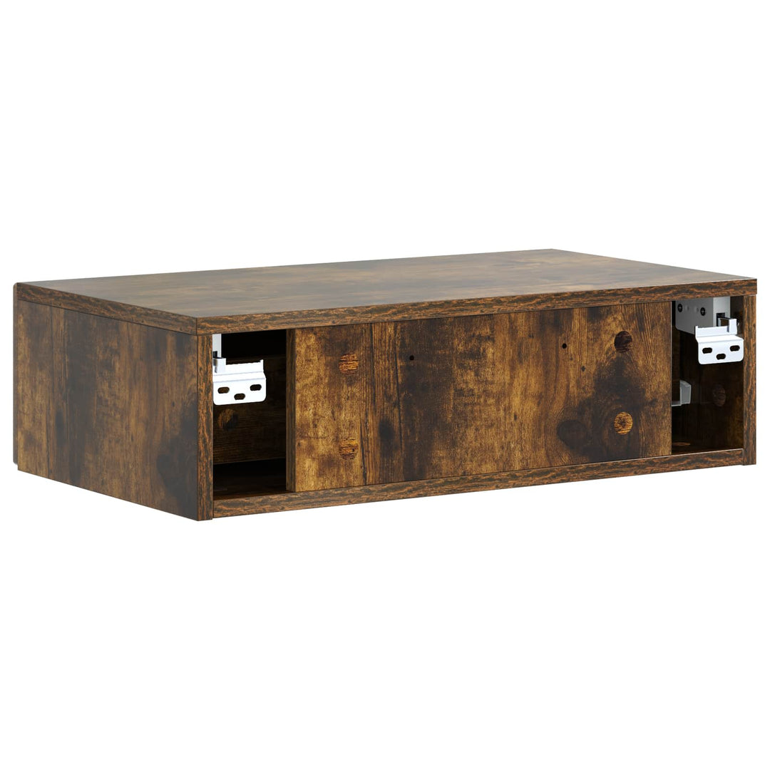 Væghængt Sideskab Røget eg 59 x 34,5 x 17 cm Konstrueret træ