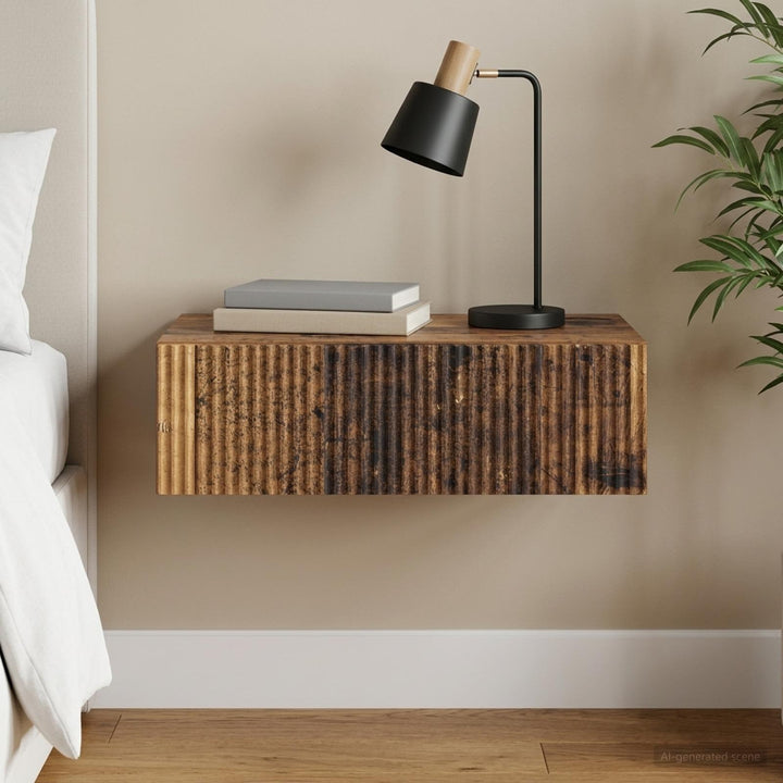 Væghængt Sideskab 59 x 34,5 x 17 cm Konstrueret træ Gammelt træ