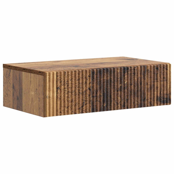 Væghængt Sideskab 59 x 34,5 x 17 cm Konstrueret træ Gammelt træ