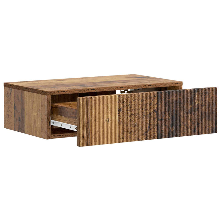 Væghængt Sideskab 59 x 34,5 x 17 cm Konstrueret træ Gammelt træ