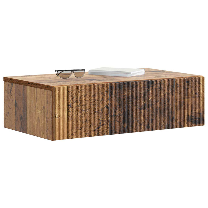 Væghængt Sideskab 59 x 34,5 x 17 cm Konstrueret træ Gammelt træ