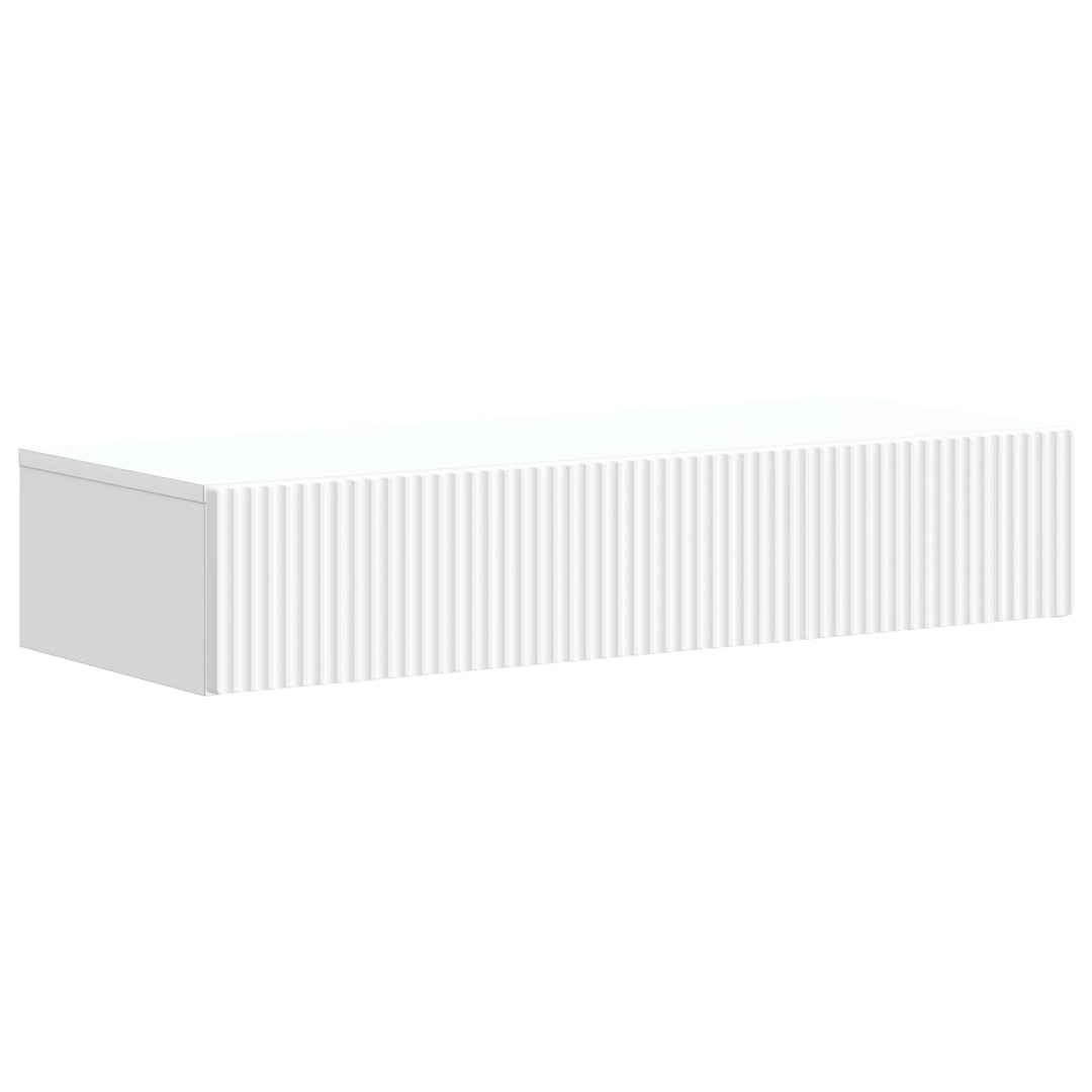 Væghængt Sideskab Hvid 87,5 x 34,5 x 17 cm Konstrueret træ
