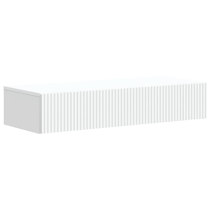Væghængt Sideskab Hvid 87,5 x 34,5 x 17 cm Konstrueret træ