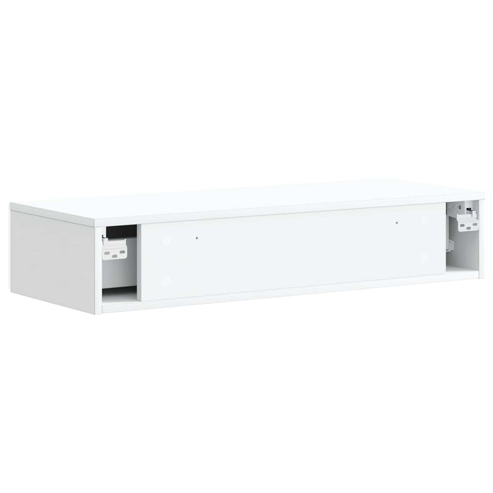 Væghængt Sideskab Hvid 87,5 x 34,5 x 17 cm Konstrueret træ