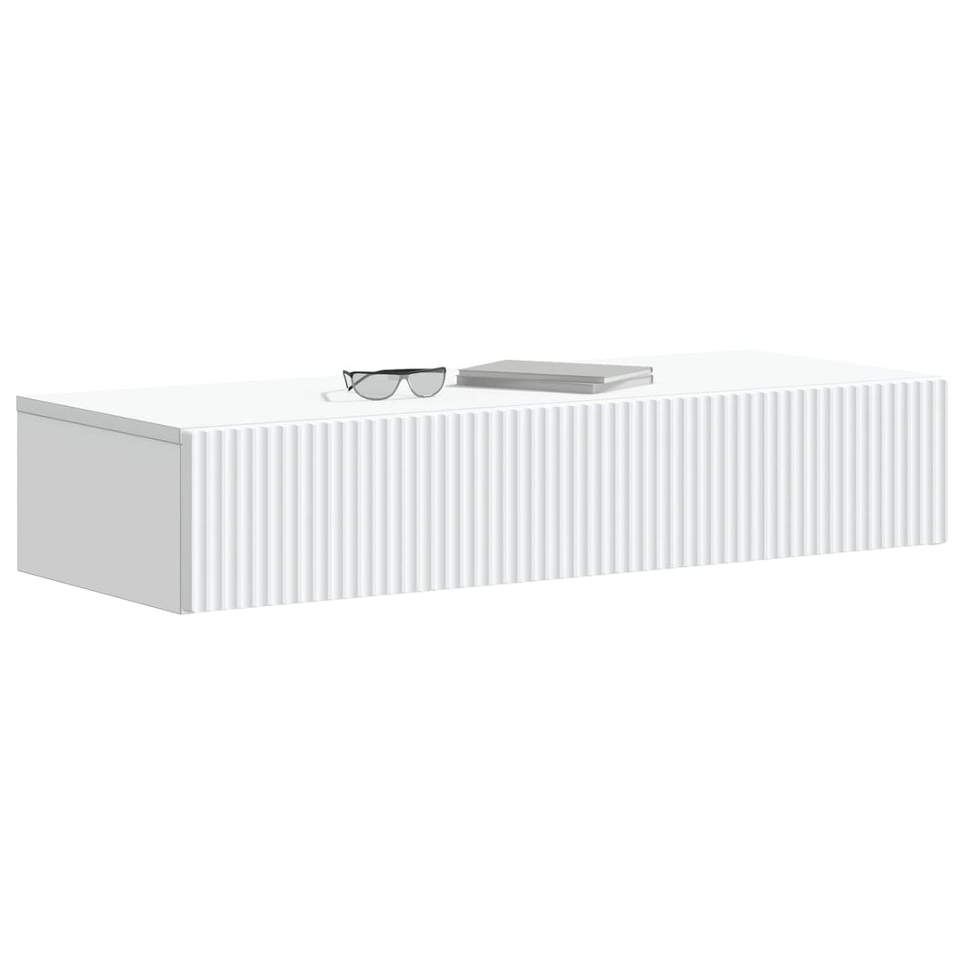Væghængt Sideskab Hvid 87,5 x 34,5 x 17 cm Konstrueret træ