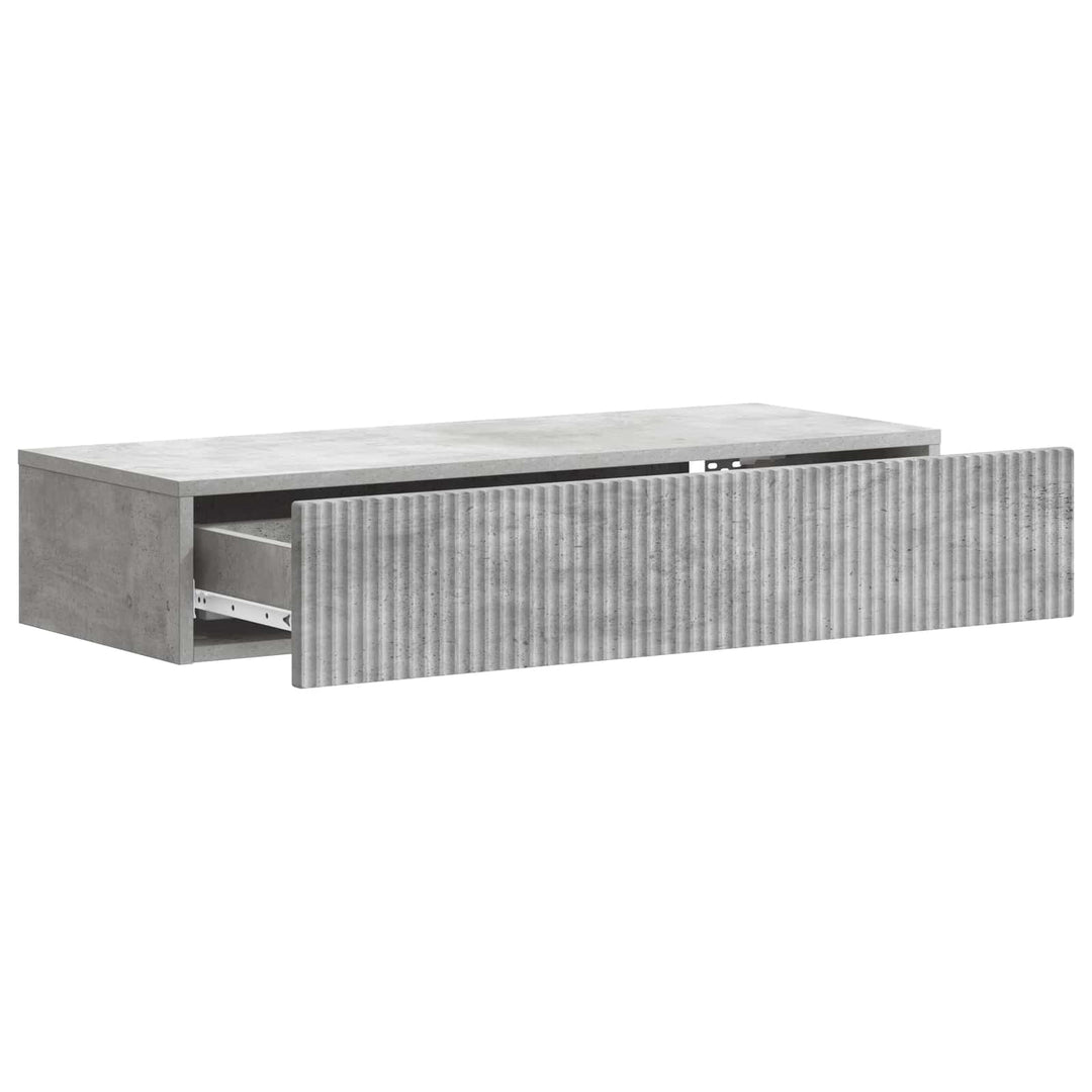 Væghængt Sideskab 87,5 x 34,5 x 17 cm Konstrueret træ Betongrå