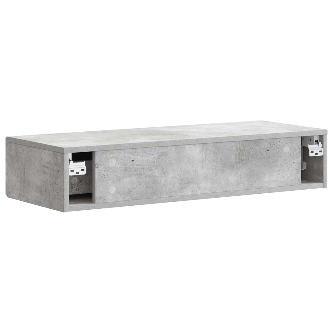 Væghængt Sideskab 87,5 x 34,5 x 17 cm Konstrueret træ Betongrå
