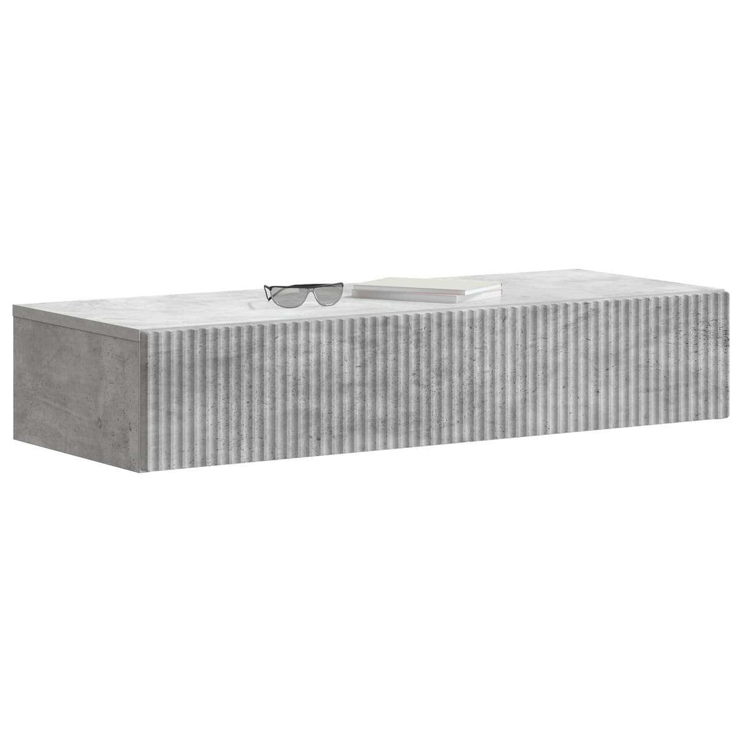 Væghængt Sideskab 87,5 x 34,5 x 17 cm Konstrueret træ Betongrå