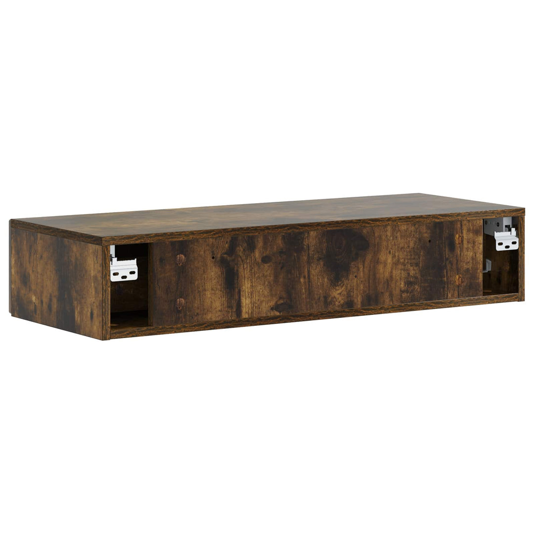 Væghængt Sideskab Røget eg 87,5 x 34,5 x 17 cm Konstrueret træ
