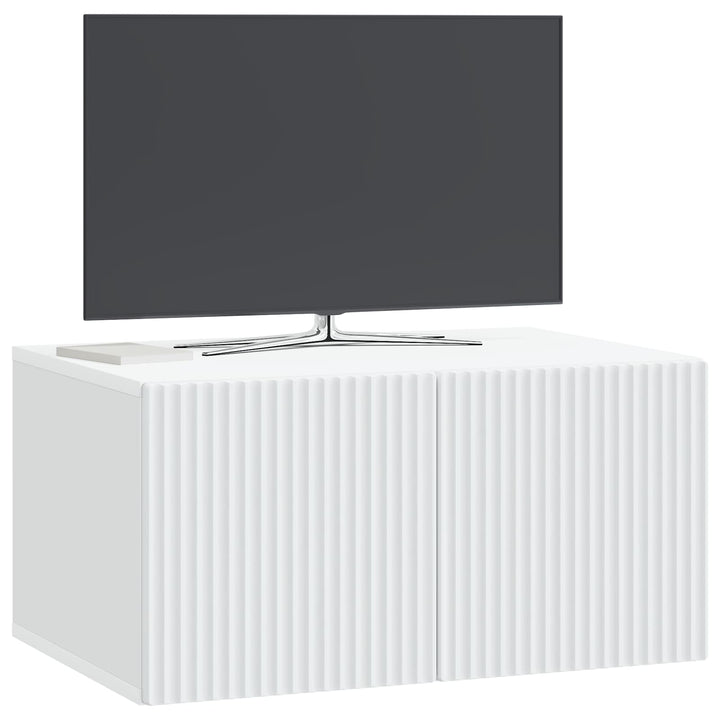 Væghængt TV-skab Hvid 59,5 x 41 x 30 cm Konstrueret træ