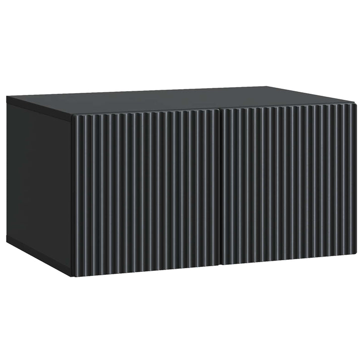 Væghængt TV-skab Sort 59,5 x 41 x 30 cm Konstrueret træ