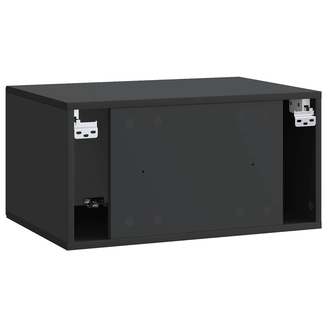 Væghængt TV-skab Sort 59,5 x 41 x 30 cm Konstrueret træ