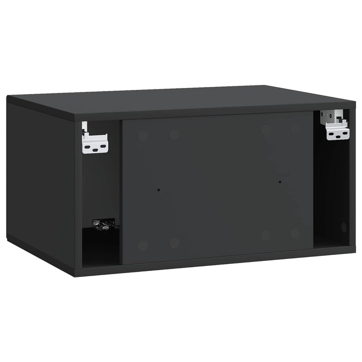 Væghængt TV-skab Sort 59,5 x 41 x 30 cm Konstrueret træ
