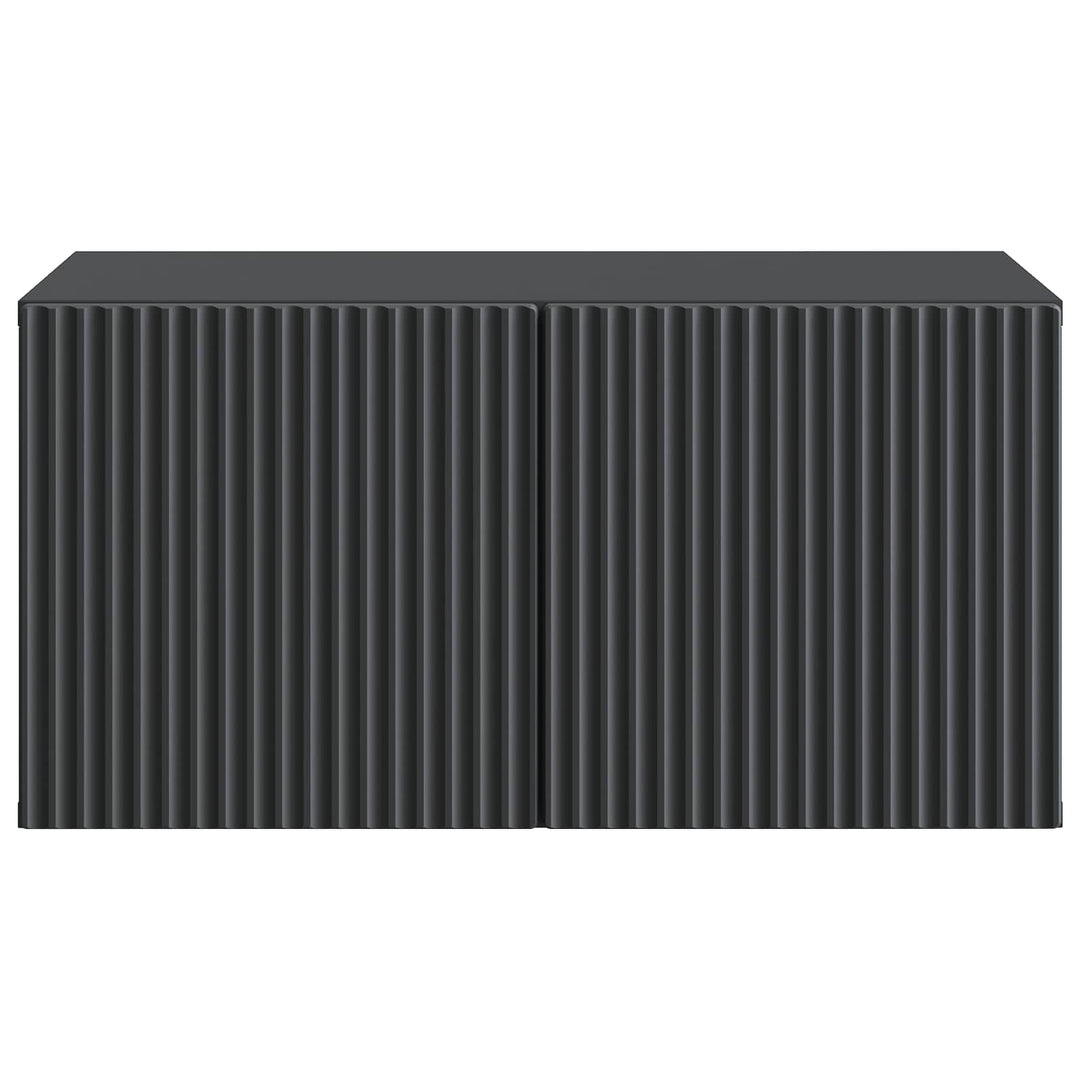 Væghængt TV-skab Sort 59,5 x 41 x 30 cm Konstrueret træ