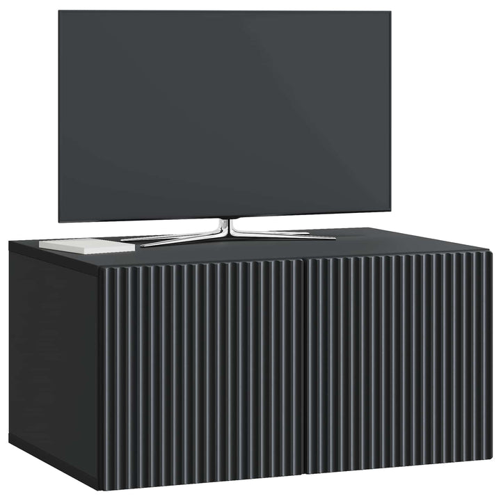 Væghængt TV-skab Sort 59,5 x 41 x 30 cm Konstrueret træ