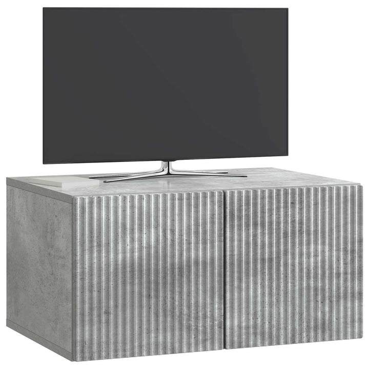 Væghængt TV-skab Betongrå 59,5 x 41 x 30 cm Konstrueret træ