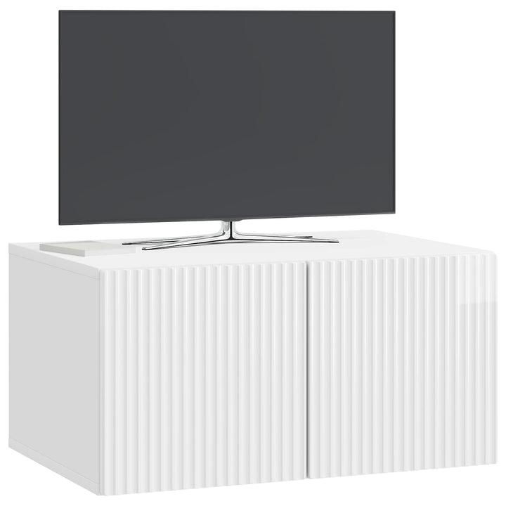 Væghængt TV-skab Vægmonteret Hvid højglans 59,5 x 41 x 30 cm