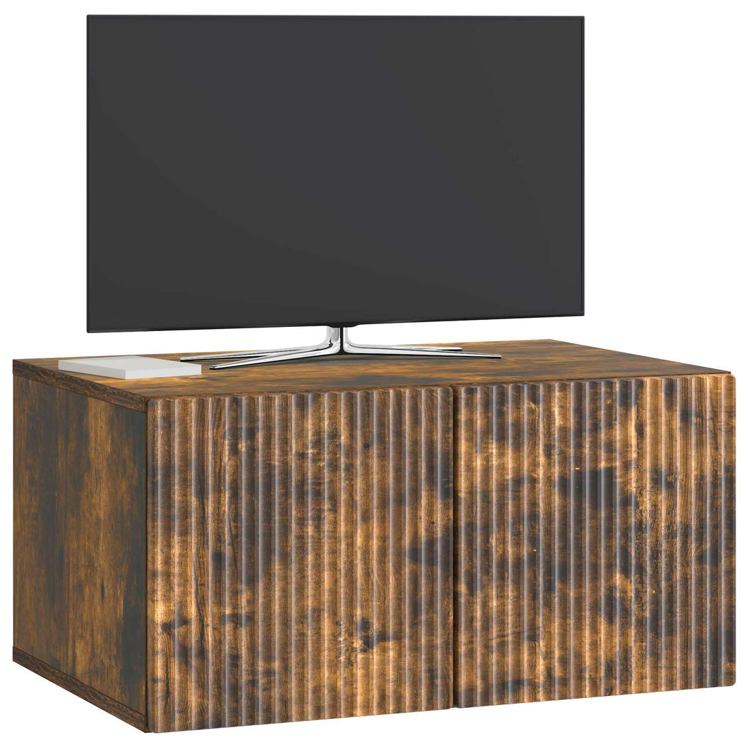 Væghængt TV-skab Røget eg 59,5 x 41 x 30 cm Konstrueret træ