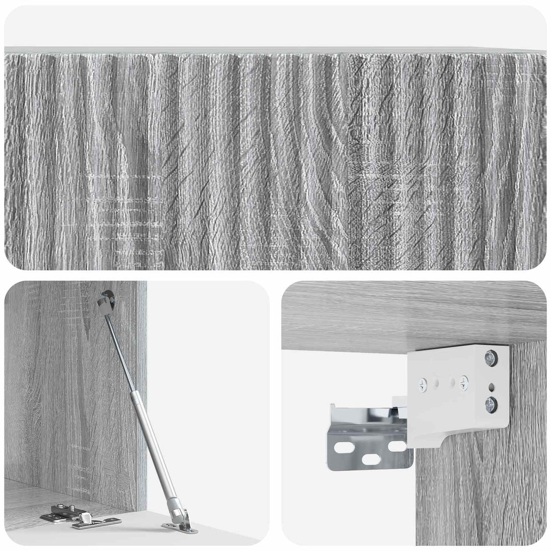 Væghængt TV-skab Vægmonteret Grå sonoma-eg 59,5 x 41 x 30 cm