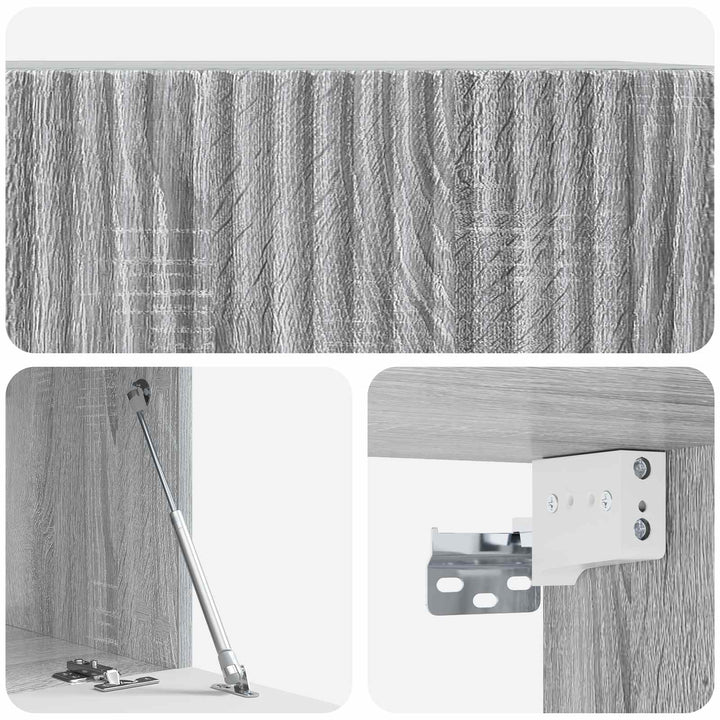 Væghængt TV-skab Vægmonteret Grå sonoma-eg 59,5 x 41 x 30 cm