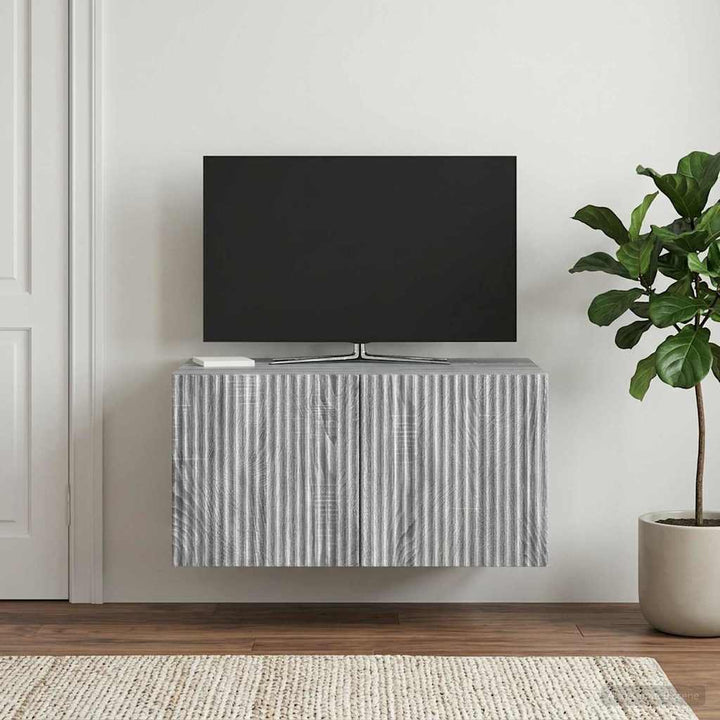 Væghængt TV-skab Vægmonteret Grå sonoma-eg 59,5 x 41 x 30 cm