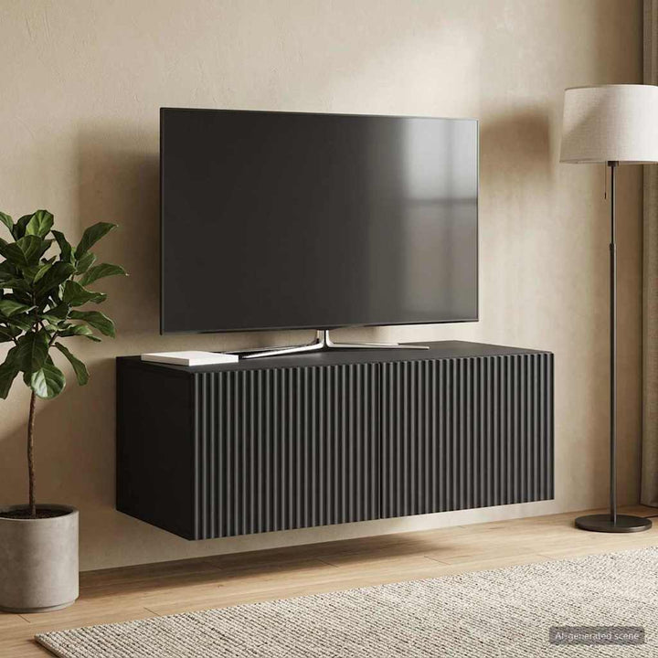Væghængt TV-skab Sort 78,5 x 41 x 30 cm Konstrueret træ