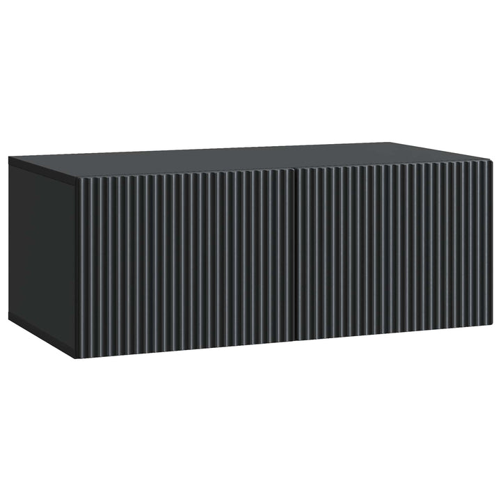 Væghængt TV-skab Sort 78,5 x 41 x 30 cm Konstrueret træ
