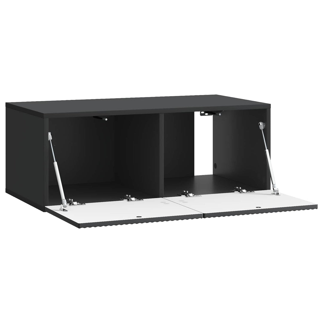 Væghængt TV-skab Sort 78,5 x 41 x 30 cm Konstrueret træ