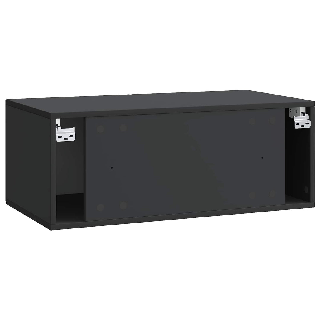 Væghængt TV-skab Sort 78,5 x 41 x 30 cm Konstrueret træ