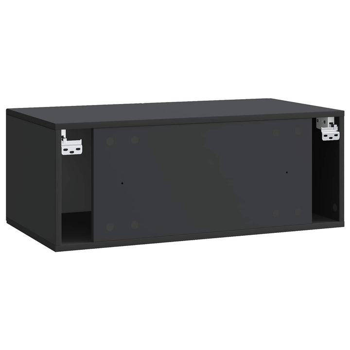Væghængt TV-skab Sort 78,5 x 41 x 30 cm Konstrueret træ