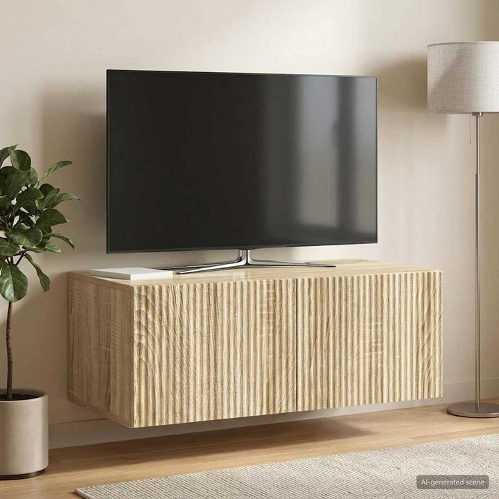 Væghængt TV-skab Sonoma-eg 78,5 x 41 x 30 cm Konstrueret træ
