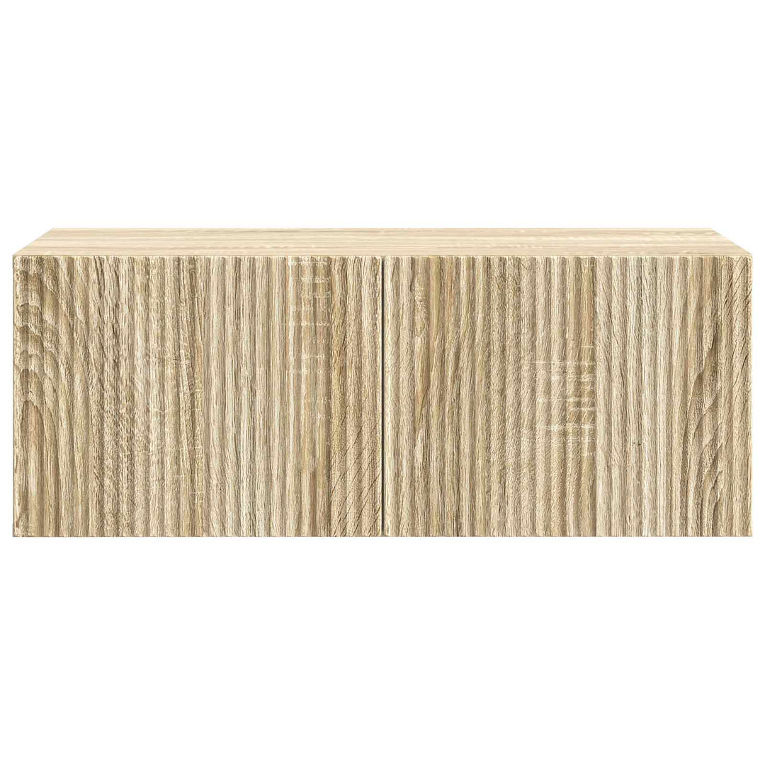Væghængt TV-skab Sonoma-eg 78,5 x 41 x 30 cm Konstrueret træ