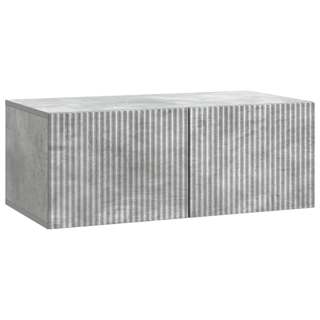 Væghængt TV-skab Betongrå 78,5 x 41 x 30 cm Konstrueret træ