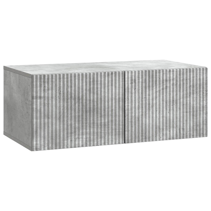 Væghængt TV-skab Betongrå 78,5 x 41 x 30 cm Konstrueret træ
