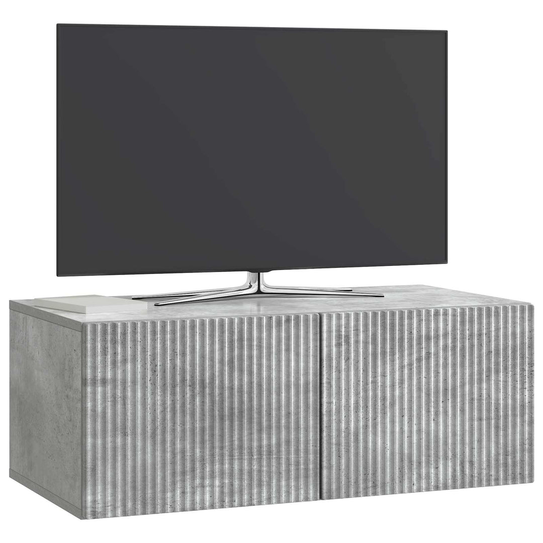 Væghængt TV-skab Betongrå 78,5 x 41 x 30 cm Konstrueret træ