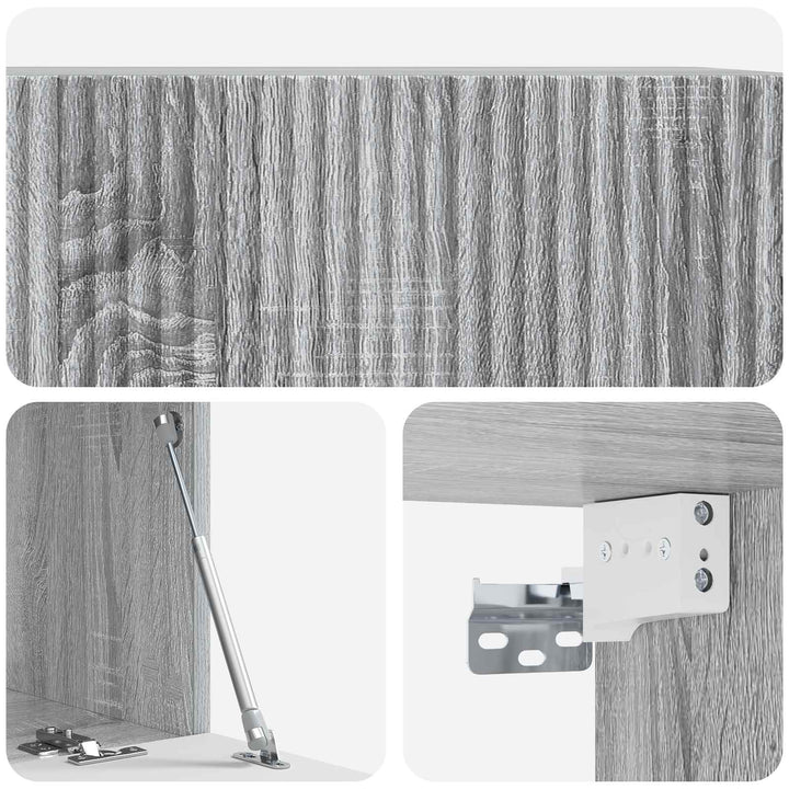 Væghængt TV-skab Vægmonteret Grå sonoma-eg 78,5 x 41 x 30 cm